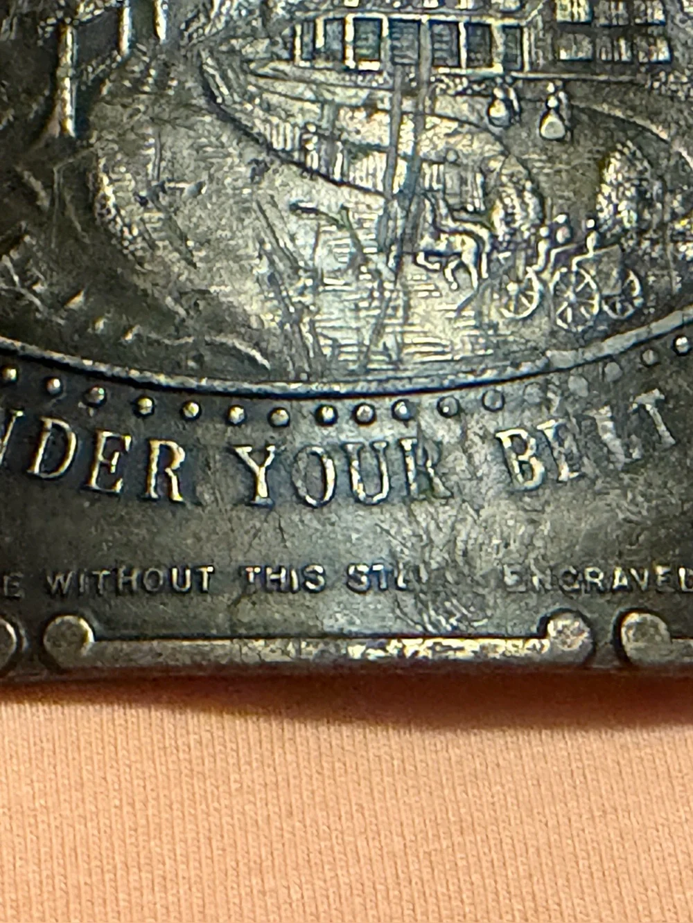 Vintage 1970’s Southern Comfort (Under Your Belt) Belt Buckle + A GIFT 🎁